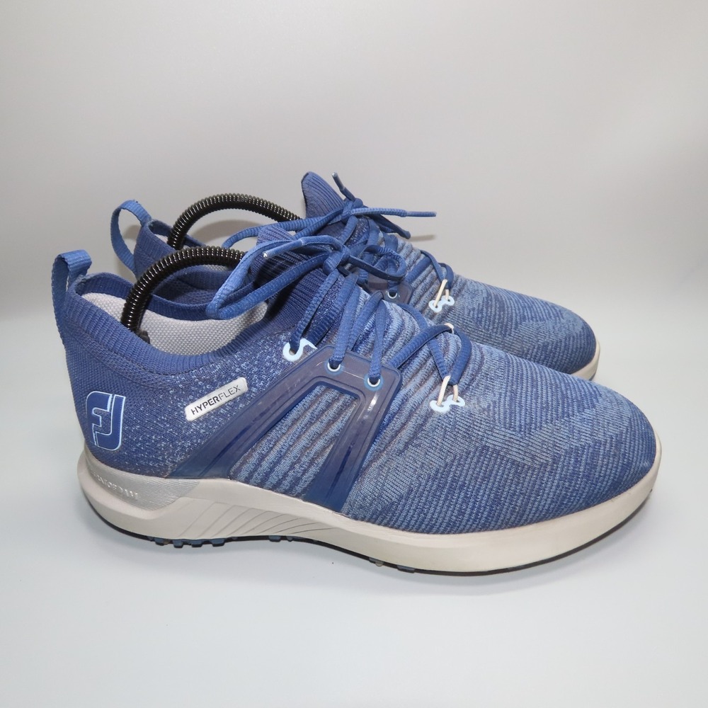 FootJoy Hyperflex Golf Shoes Women's 8‎ Wide Blue Knit Spiked